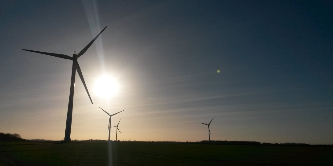 The Randonmoor Wind Farm, located in the Fens of Cambridgeshire